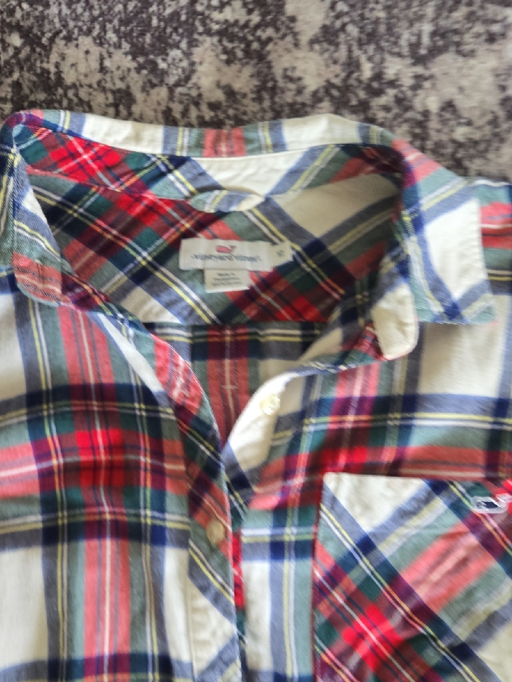 Vineyard Vines Plaid Button-Down Shirt in Red, Green & Blue
